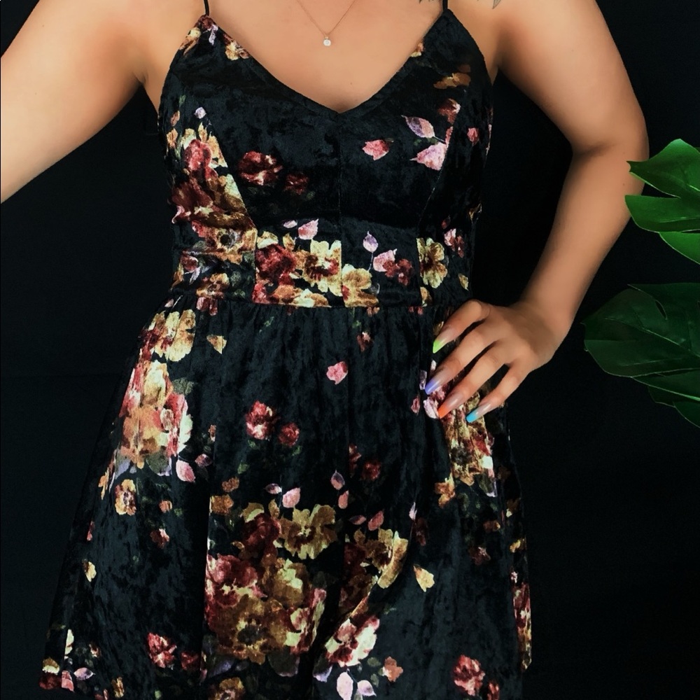 Floral Open Back Romper